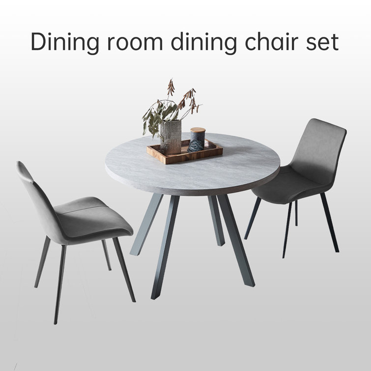 Concrete effect best sale dining table set